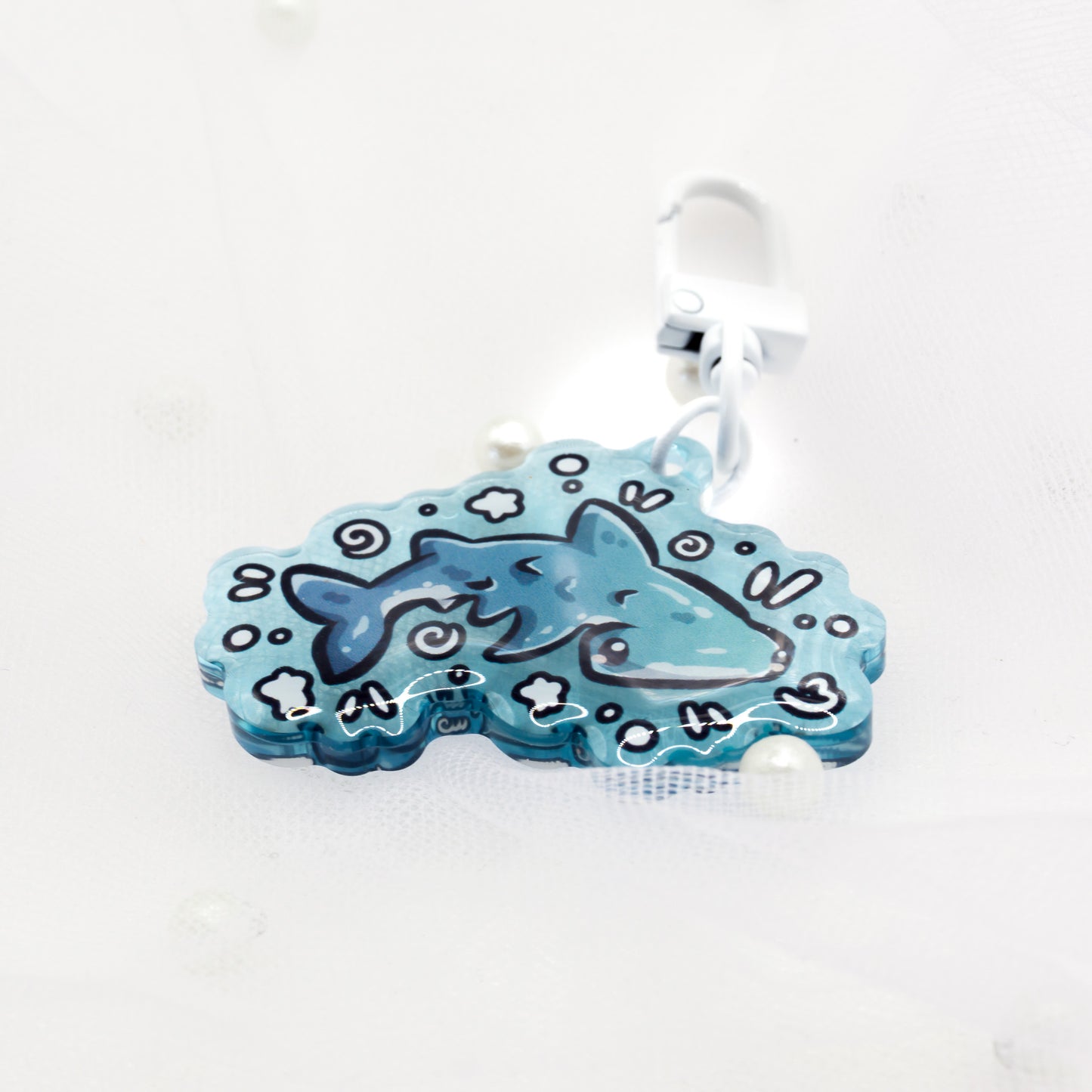 Kawaii Summer Hammerhead Shark Keychain