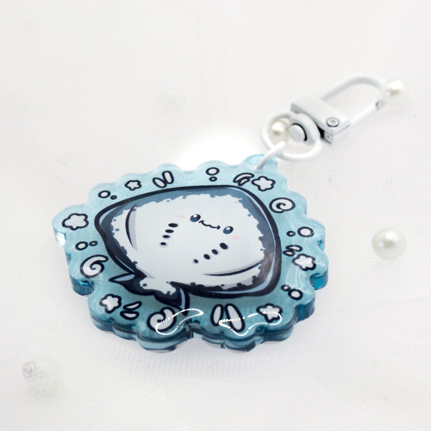 Kawaii Summer Stingray Keychain
