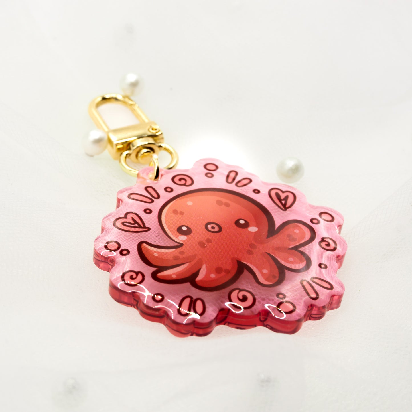 Kawaii Summer Octopus Keychain
