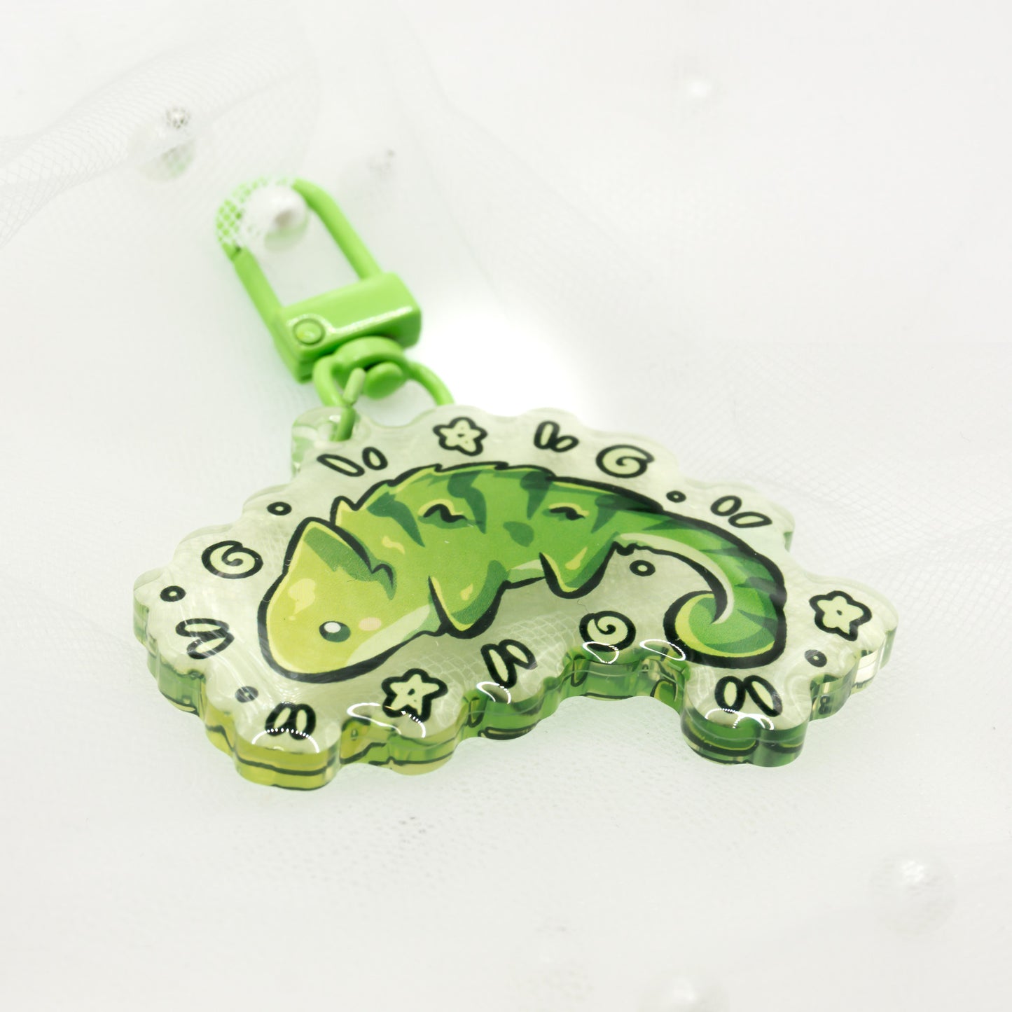 Kawaii Chameleon Keychain