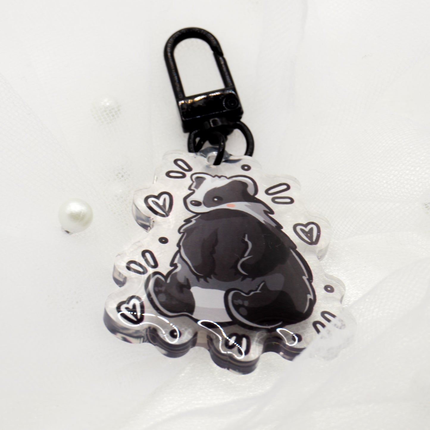Kawaii Hedgehog Snow Keychain