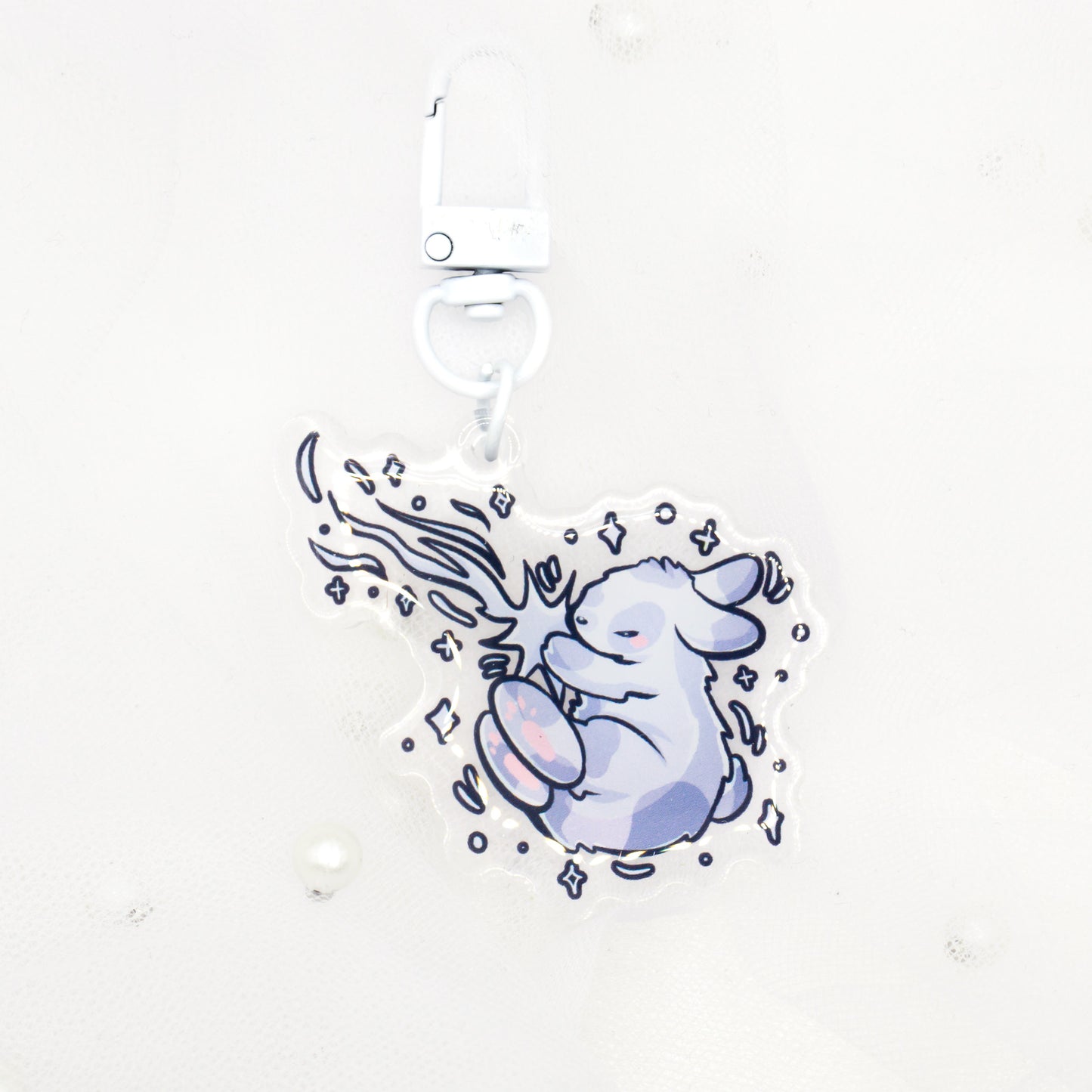 Kawaii Hedgehog Snow Keychain