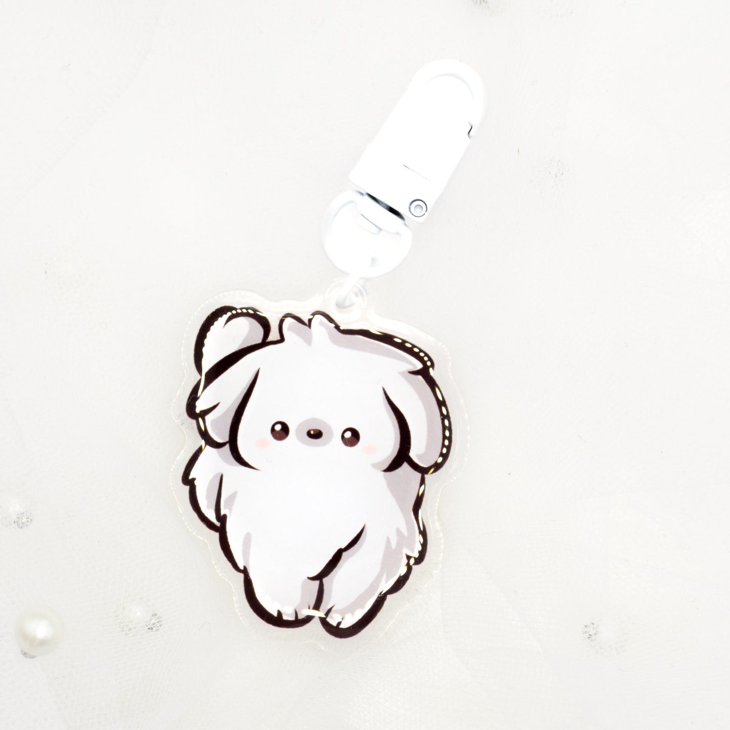 Kawaii Hedgehog Snow Keychain