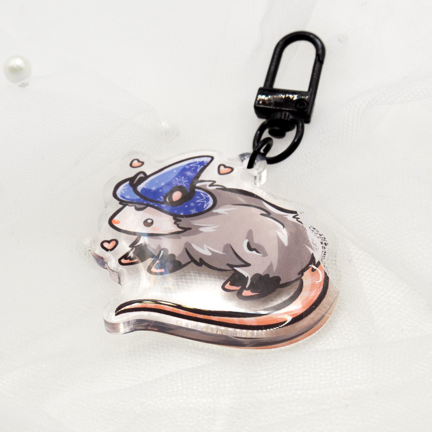 Kawaii Wizard Opossum Keychain