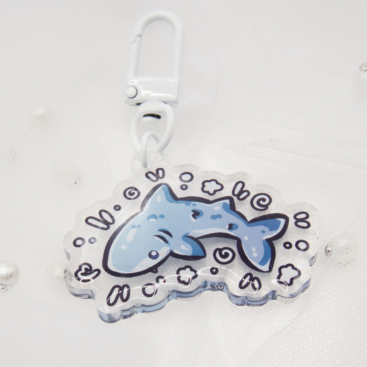 Kawaii Summer Hammerhead Shark Keychain