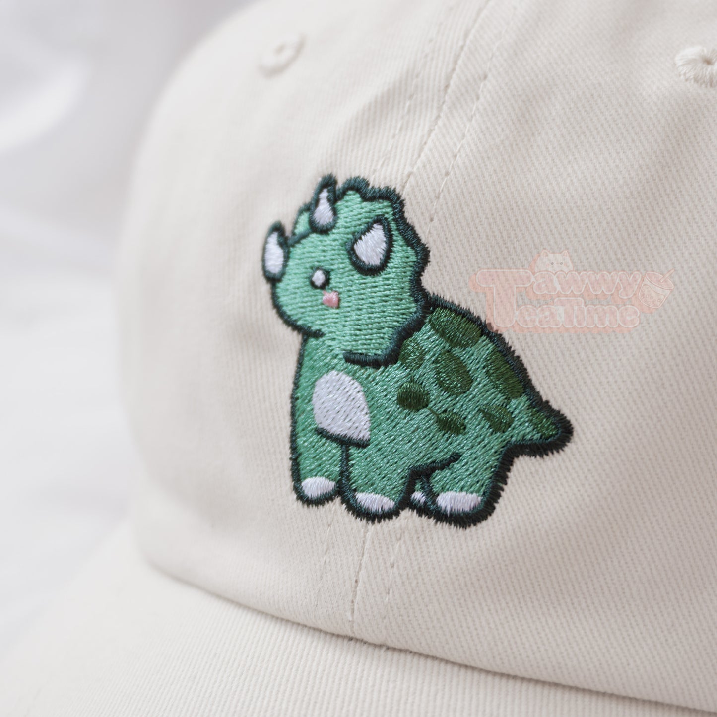 Kawaii Triceratops Dino Dad Cap