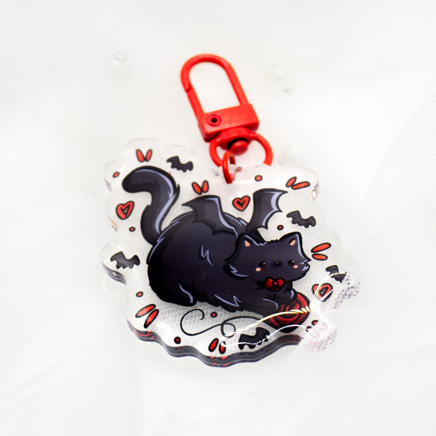 Kawaii Cats in Costumes Spooky Schlüsselanhänger | Zauberer | Biene | Kürbis | Vampir Fledermaus | Engel | Halloween
