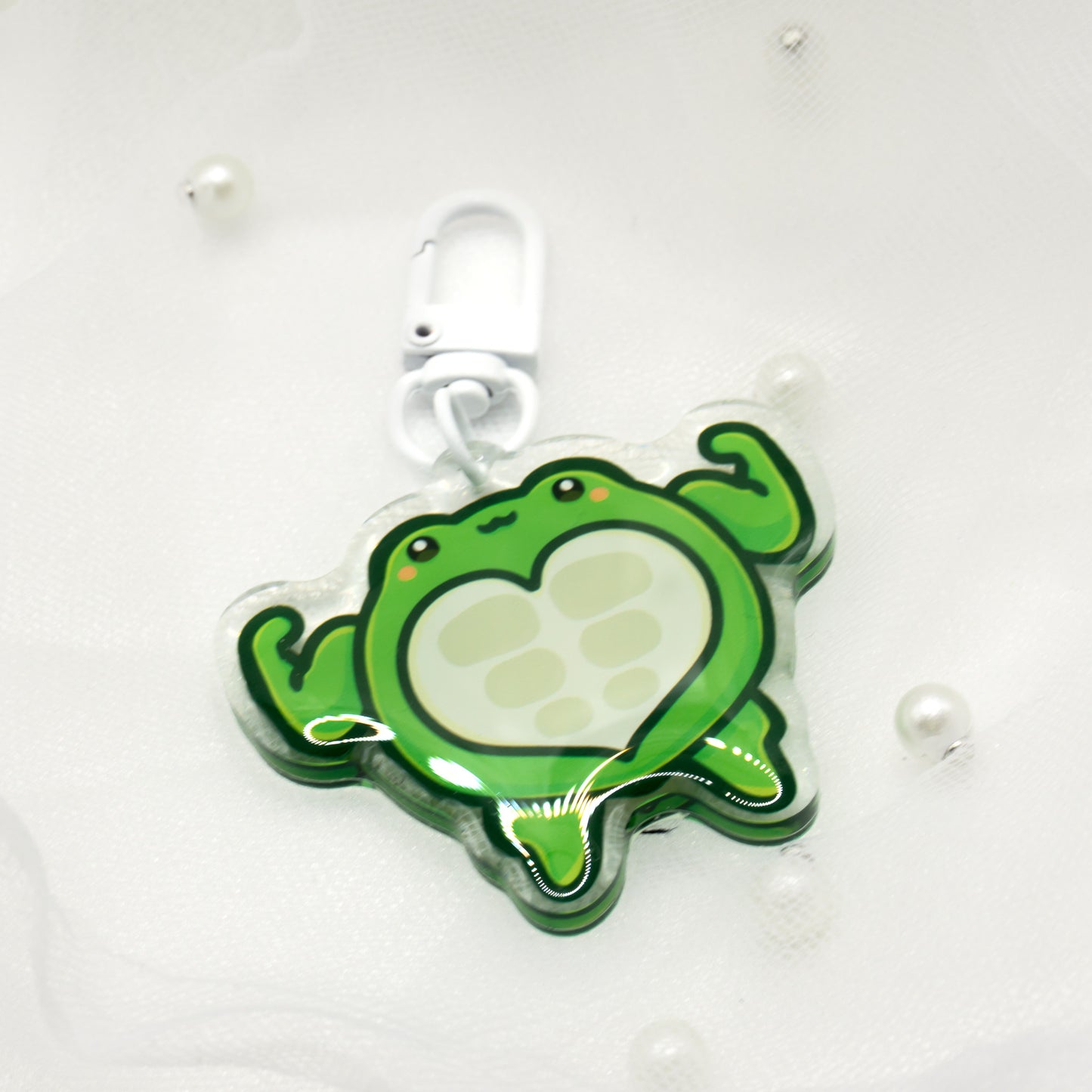 Kawaii Gym Frosch Charm Schlüsselanhänger