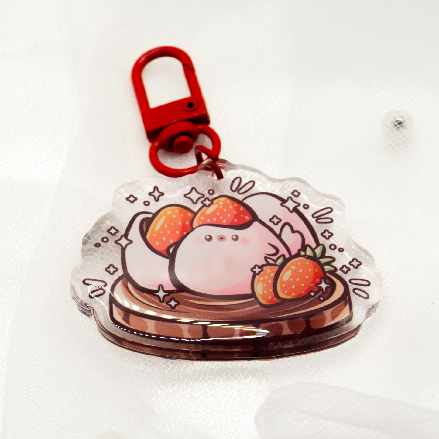 Kawaii Hedgehog Snow Keychain