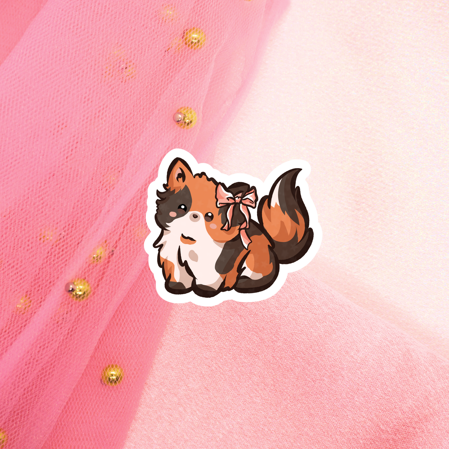 Coquette Kitties Glitter Sticker Envelope