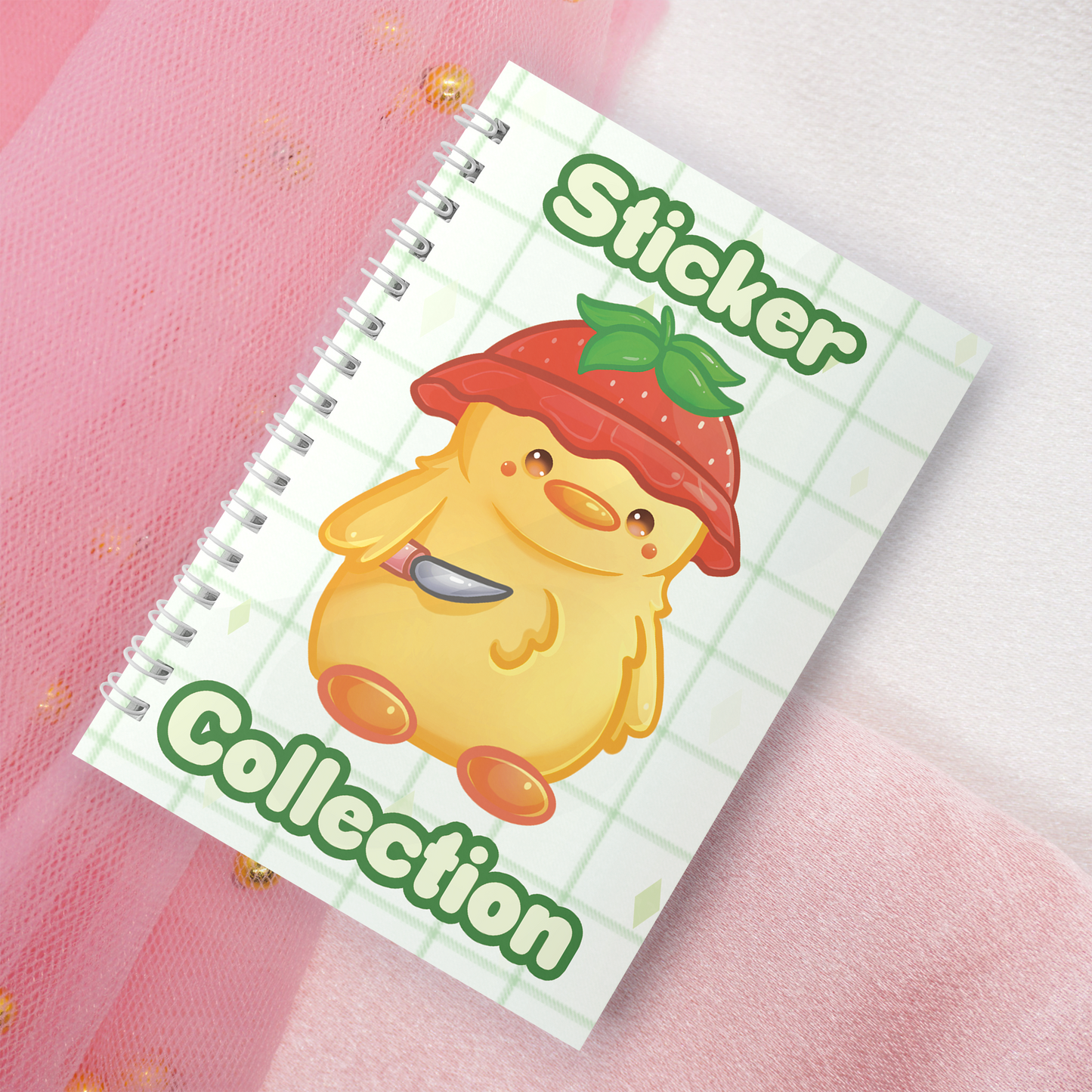 Reusable sticker book incl. 2 random stickers | A5 | 32 pages | Reusable sticker book | Kawaii duck goose motif