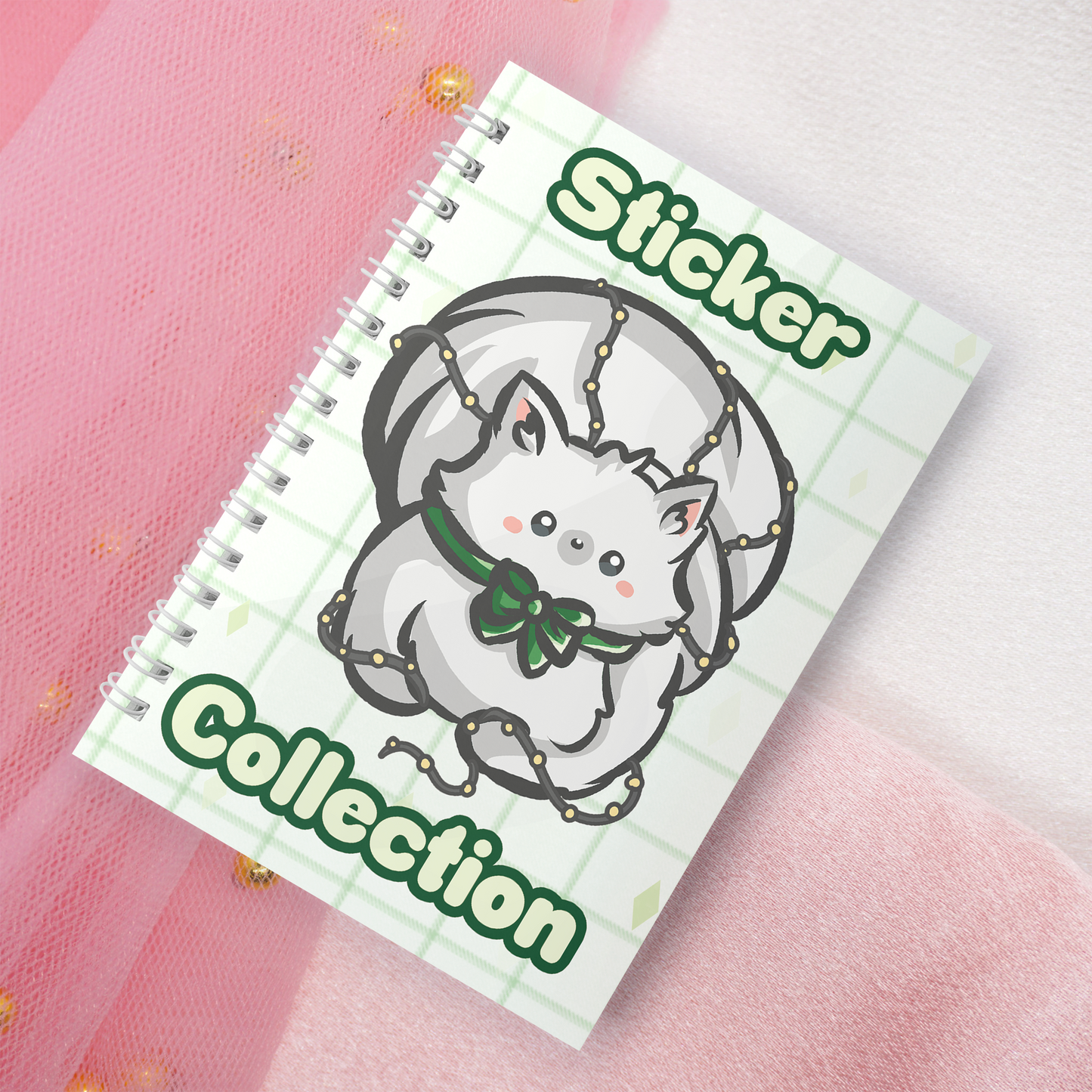 Reusable sticker book incl. 2 random stickers | A5 | 32 pages | Reusable sticker book | Kawaii cats neko motif