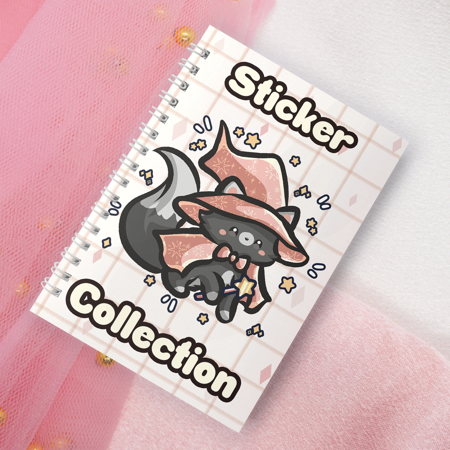 Reusable sticker book incl. 2 random stickers | A5 | 32 pages | Reusable sticker book | Kawaii cats neko motif