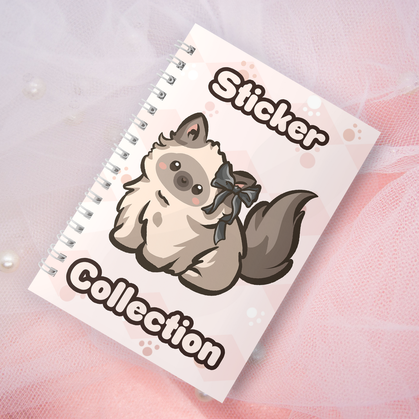 Reusable sticker book including 2 random stickers | A5 | 32 pages | Reuseable Stickerbook | Coquette Kitties
