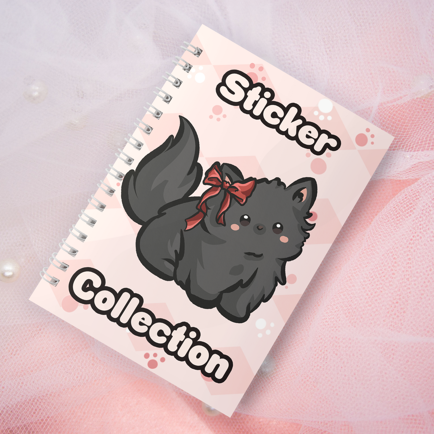 Reusable sticker book including 2 random stickers | A5 | 32 pages | Reuseable Stickerbook | Coquette Kitties