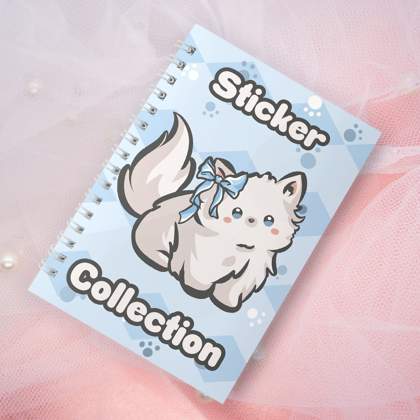 Reusable sticker book including 2 random stickers | A5 | 32 pages | Reuseable Stickerbook | Coquette Kitties