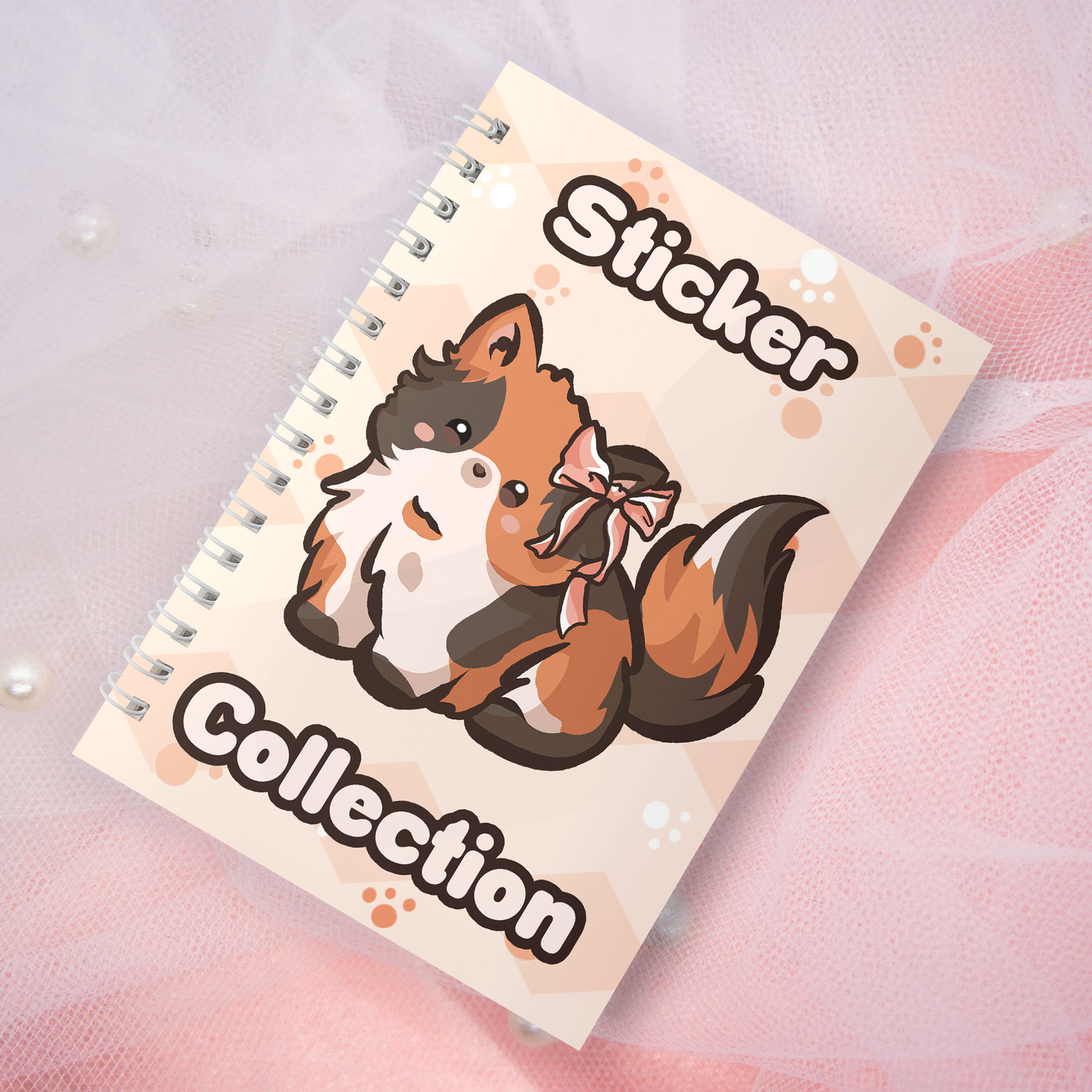 Reusable sticker book including 2 random stickers | A5 | 32 pages | Reuseable Stickerbook | Coquette Kitties