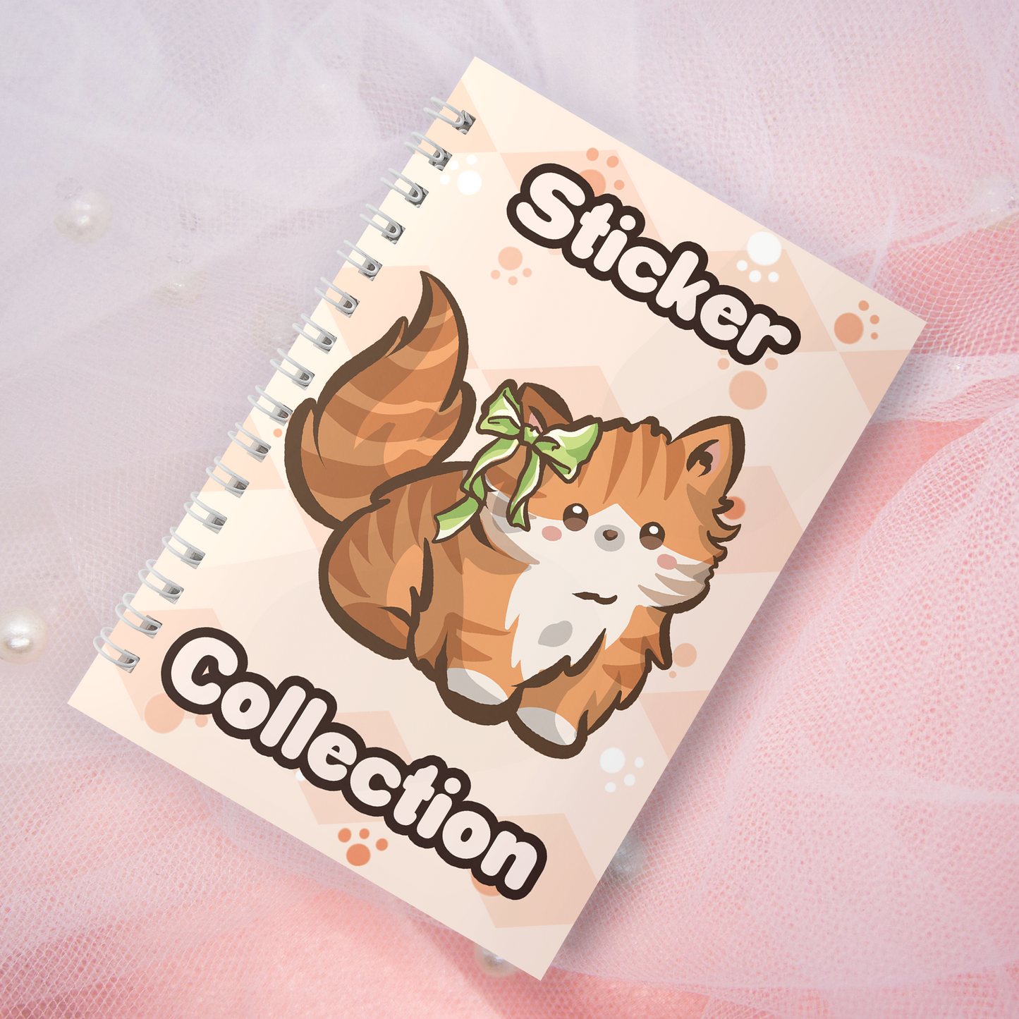 Reusable sticker book including 2 random stickers | A5 | 32 pages | Reuseable Stickerbook | Coquette Kitties