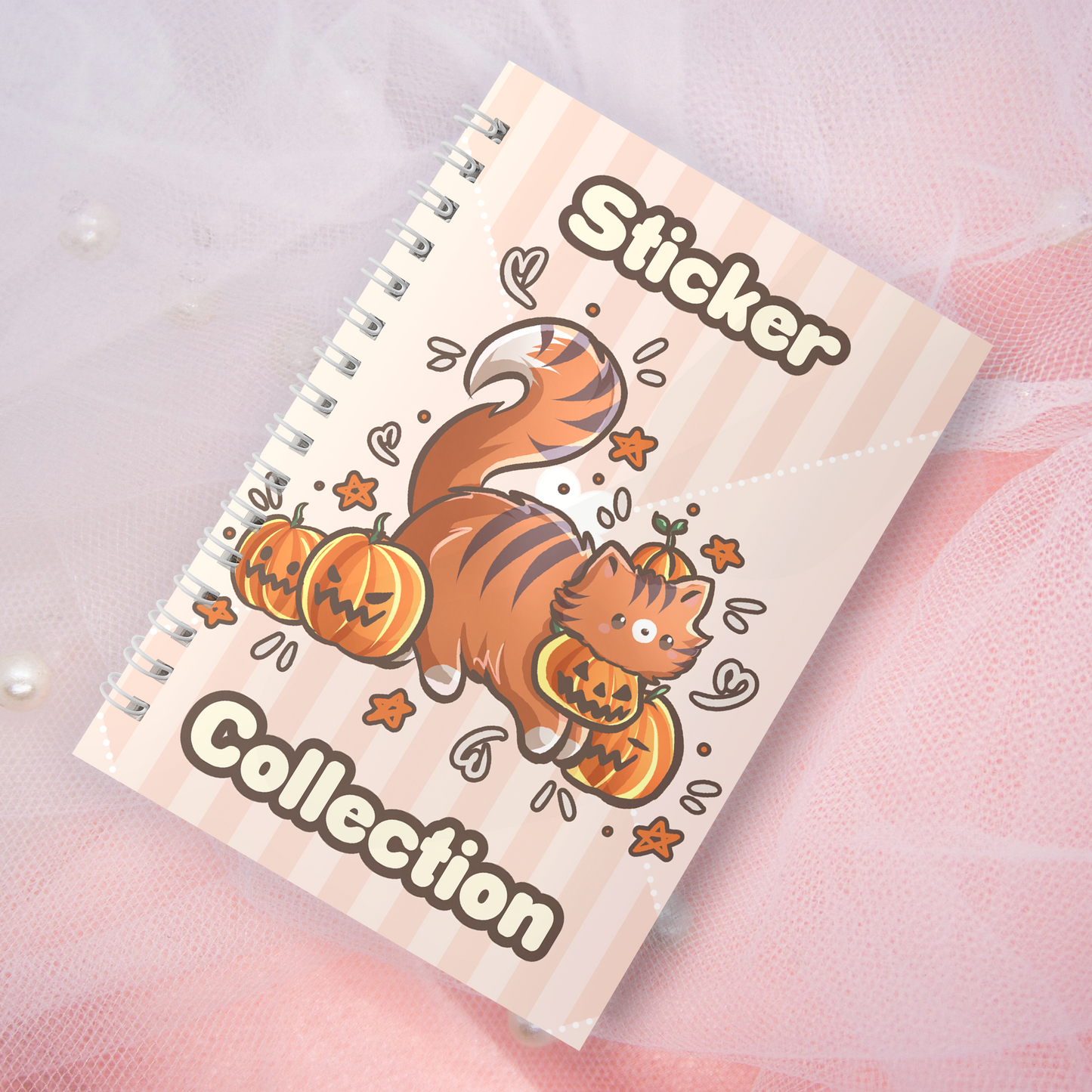 Reusable sticker book including 2 random stickers | A5 | 32 pages | Reuseable Stickerbook | Coquette Kitties