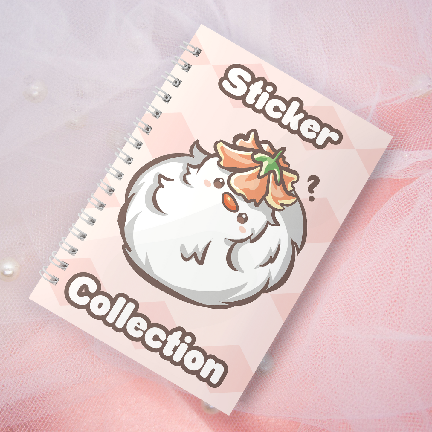 Reusable sticker book including 2 random stickers | A5 | 32 pages | Reuseable Stickerbook | Flowers Duck Orange