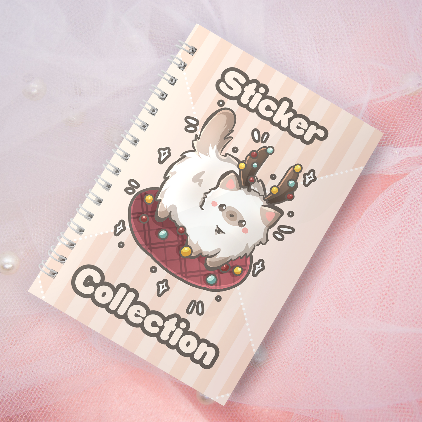 Wiederverwendbares Stickerbuch inkl. 2 zufällige Sticker | A5 | 32 Seiten | Reuseable Stickerbook | Holiday Cat Katze