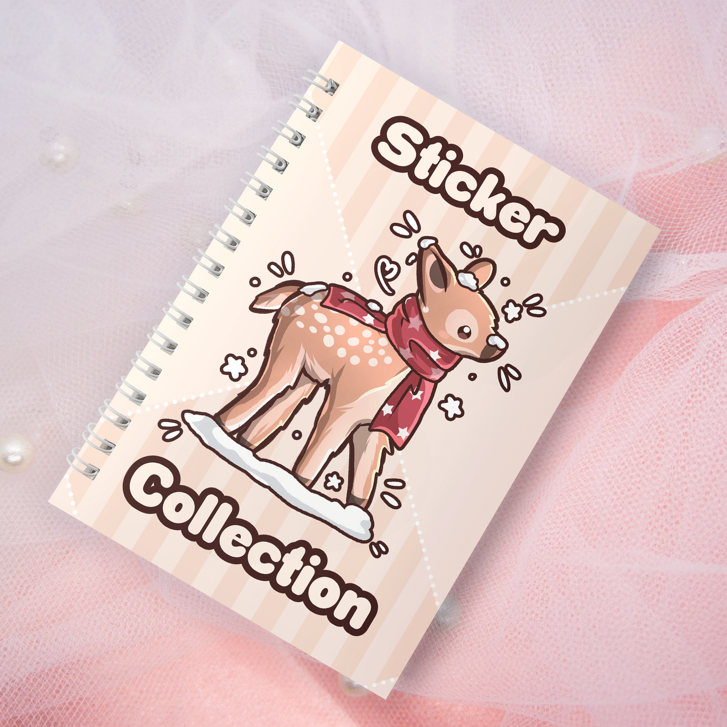 Wiederverwendbares Stickerbuch inkl. 2 zufällige Sticker | A5 | 32 Seiten | Reuseable Stickerbook | Holiday Deer Reh