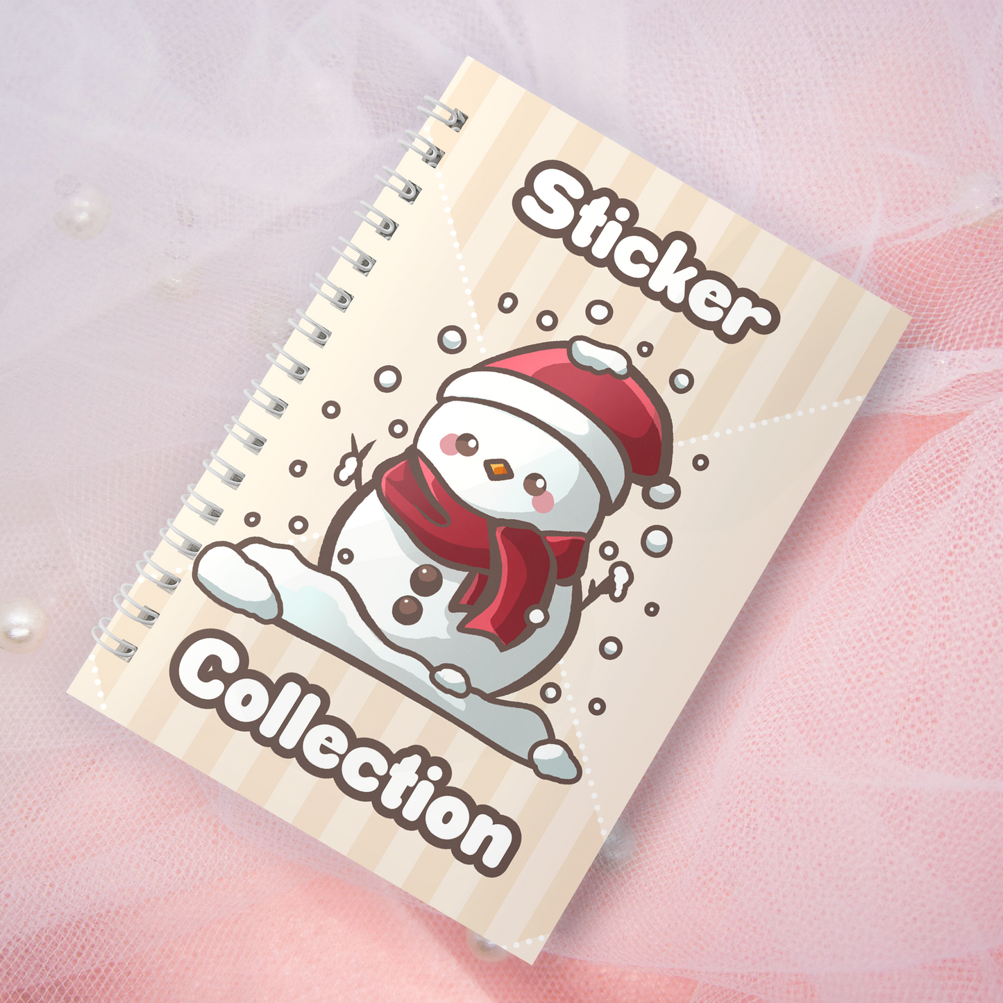 Wiederverwendbares Stickerbuch inkl. 2 zufällige Sticker | A5 | 32 Seiten | Reuseable Stickerbook | Holiday Snowman Schneemann