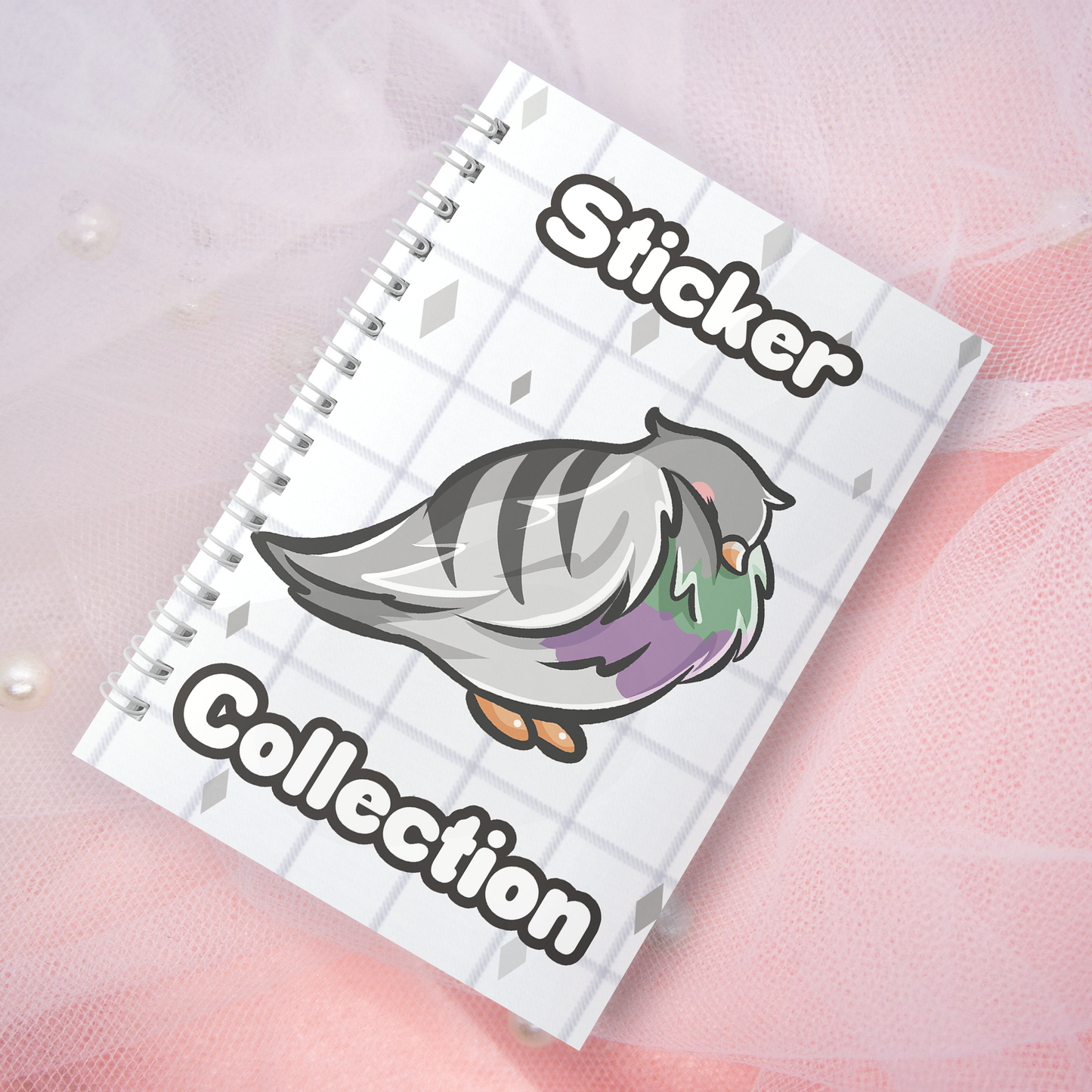 Reusable sticker book including 2 random stickers | A5 | 32 pages | Reuseable Stickerbook | Dove Single