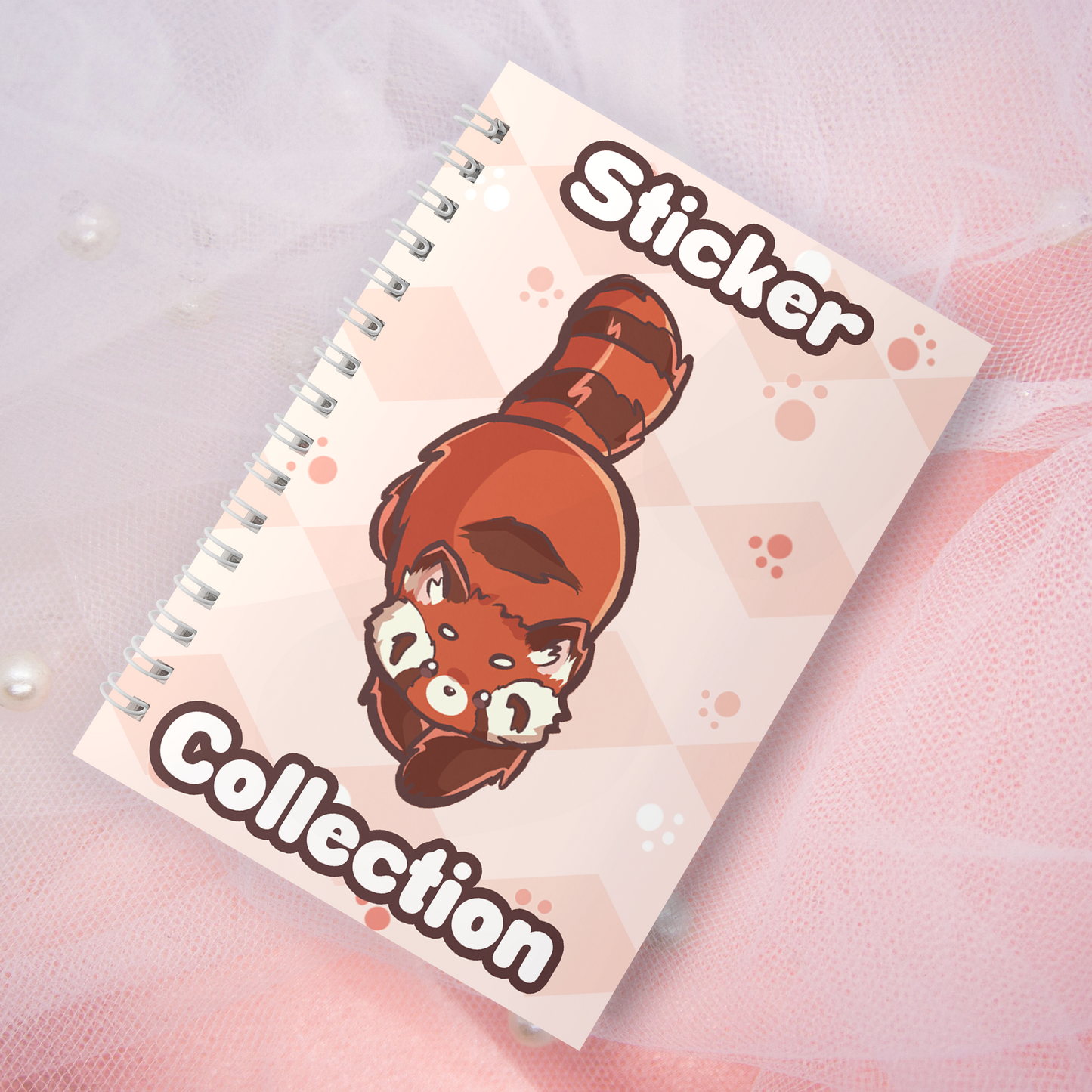 Wiederverwendbares Stickerbuch inkl. 2 zufällige Sticker | A5 | 32 Seiten | Reuseable Stickerbook | Kawaii Roter Panda