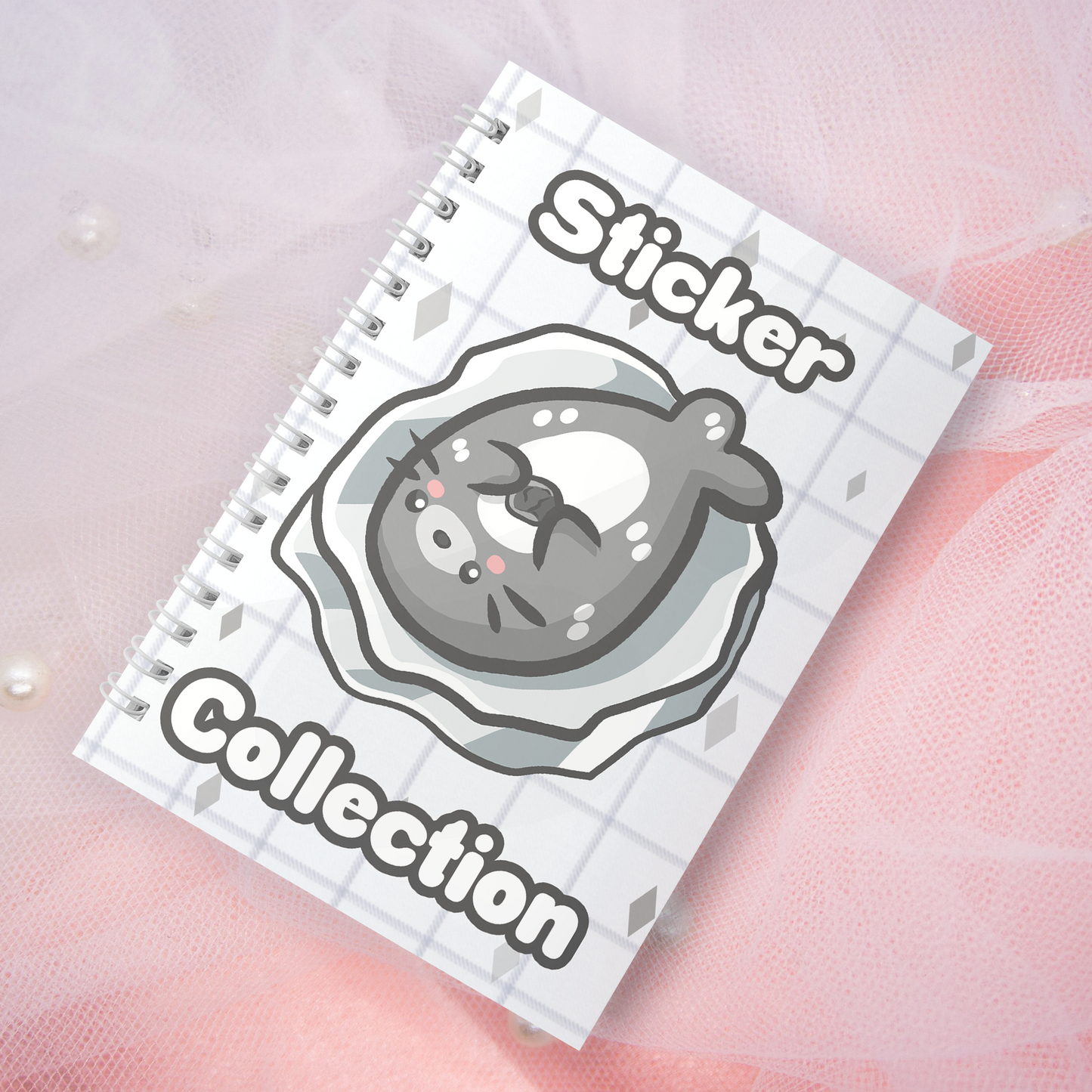 Reusable sticker book including 2 random stickers | A5 | 32 pages | Reuseable sticker book | Seal with stone