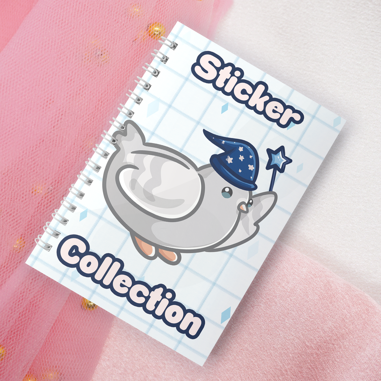 Reusable sticker book incl. 2 random stickers | A5 | 32 pages | Reusable sticker book | Kawaii Pigeon Dove on Skateoard motif