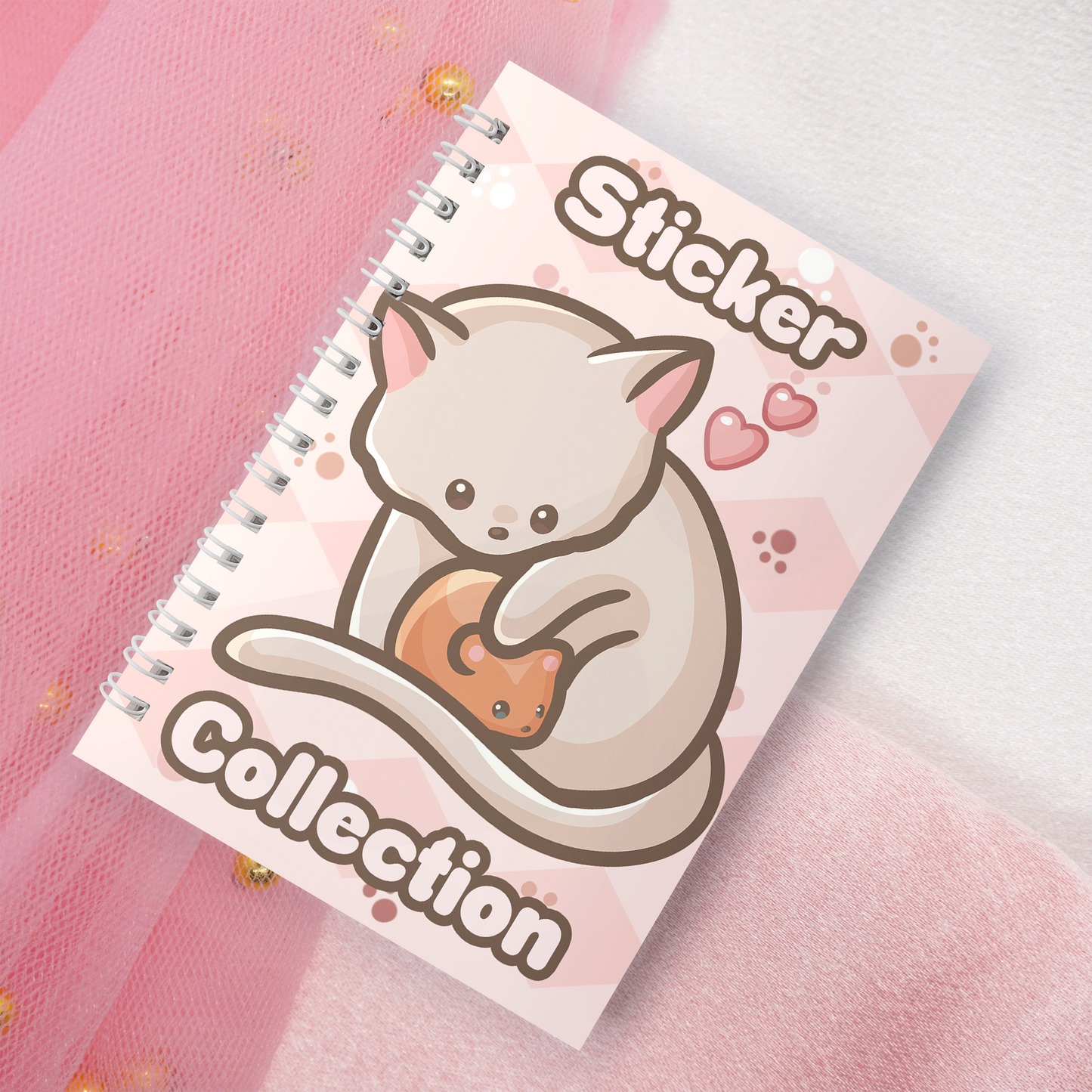 Reusable sticker book incl. 2 random stickers | A5 | 32 pages | Reusable sticker book | Kawaii cats neko motif