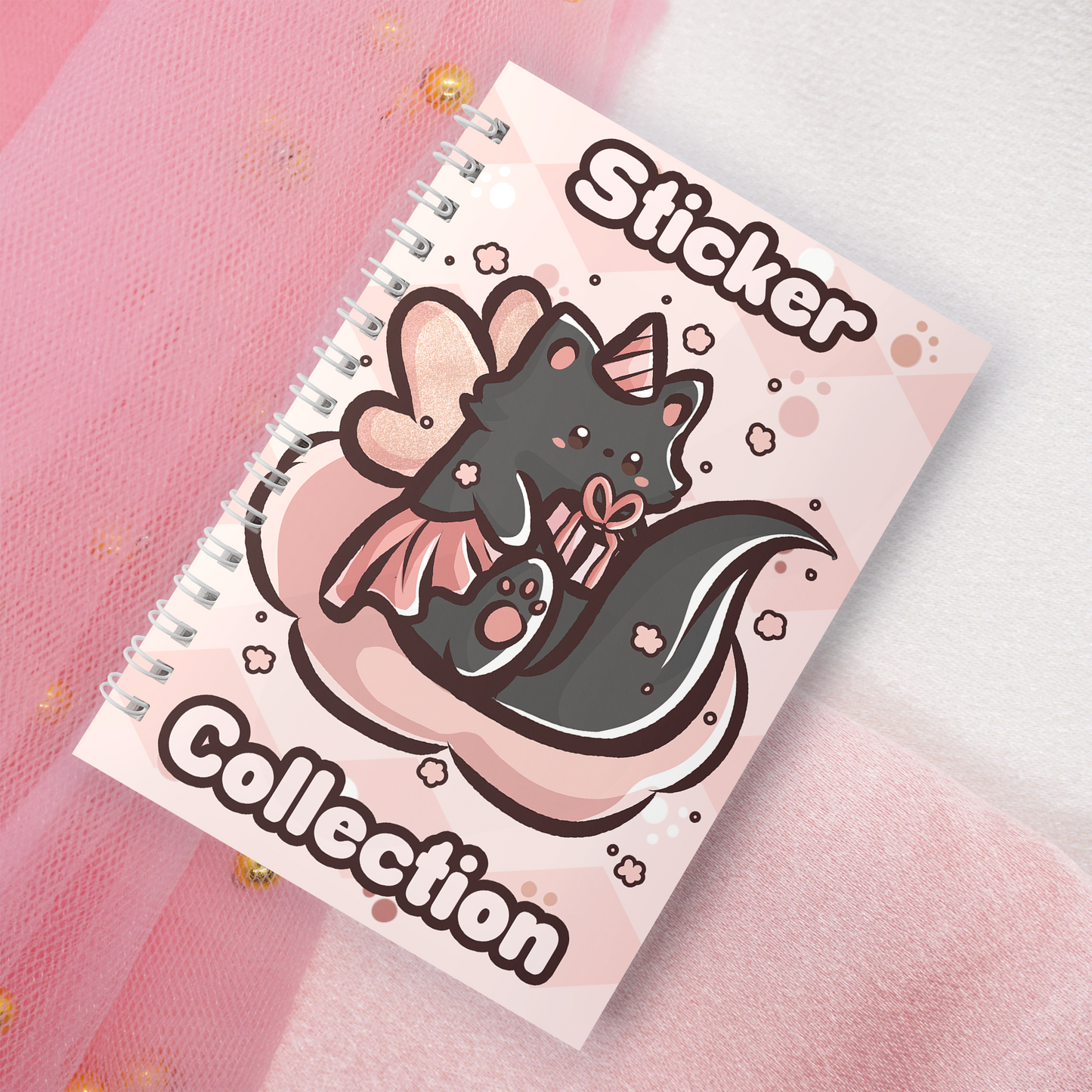 Wiederverwendbares Stickerbuch inkl. 2 zufällige Sticker | A5 | 32 Seiten | Reuseable Stickerbook | Kawaii Fairy Katzen Neko Motiv