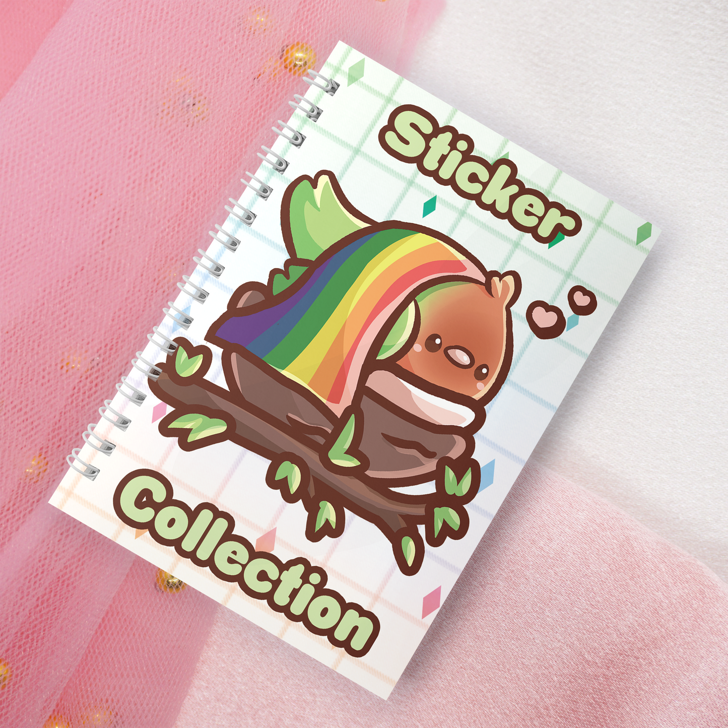 Wiederverwendbares Stickerbuch inkl. 2 zufällige Sticker | A5 | 32 Seiten | Reuseable Stickerbook | Kawaii LGTBQIA+ Pride Month Motiv