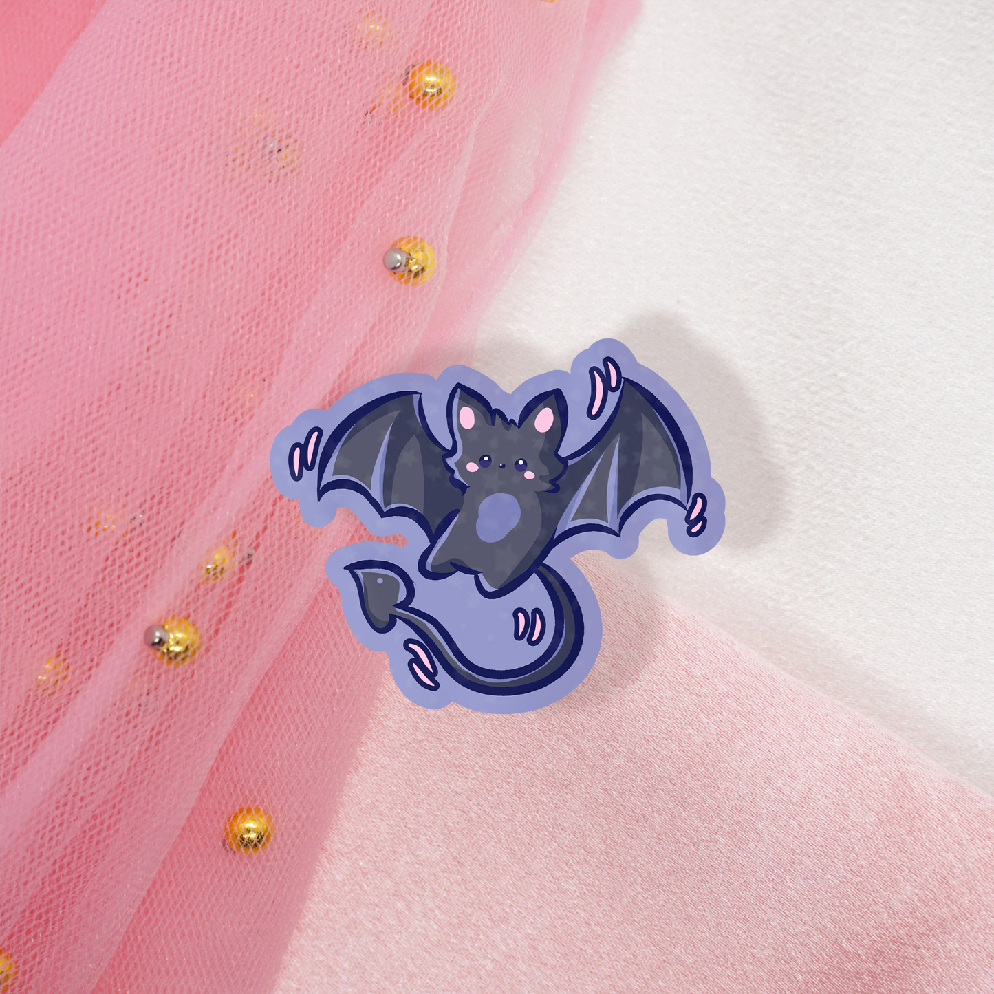Cute Animal Holo/Glitter Sticker Bat