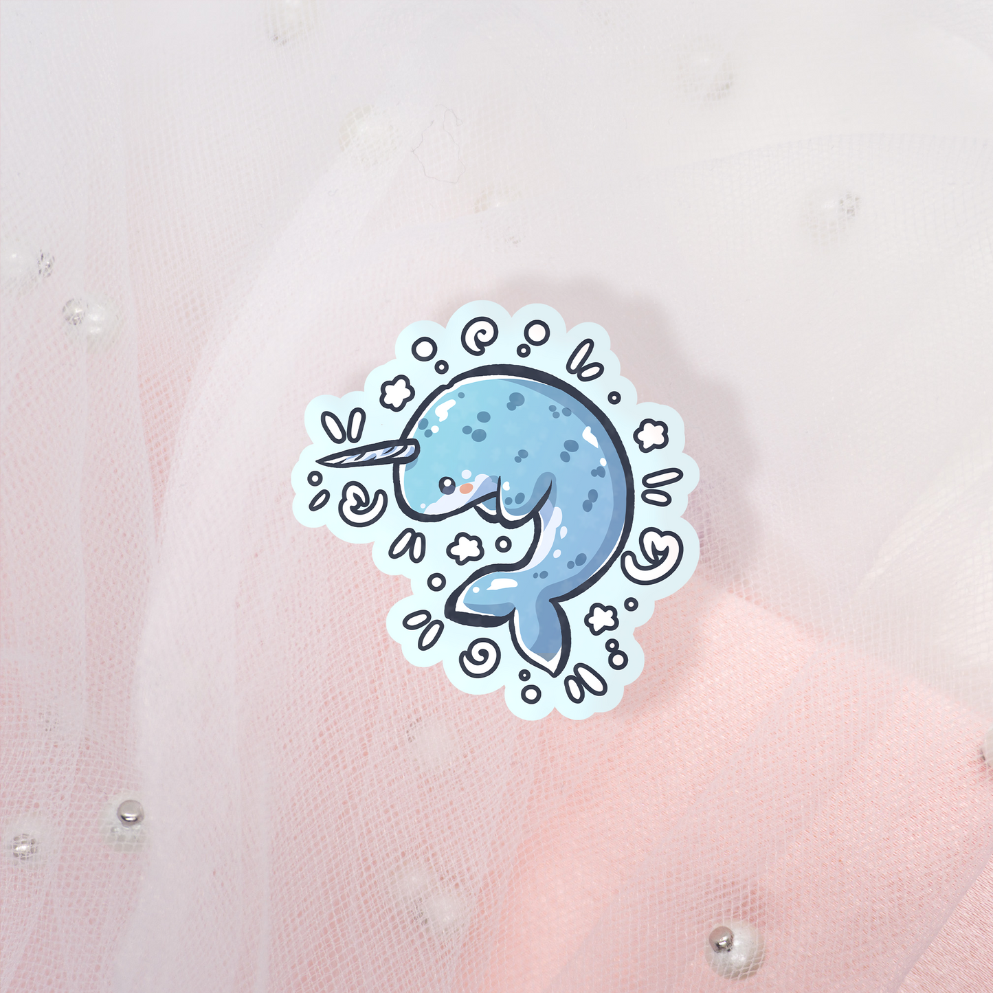 Blue Buddies Glitter Sticker Envelope
