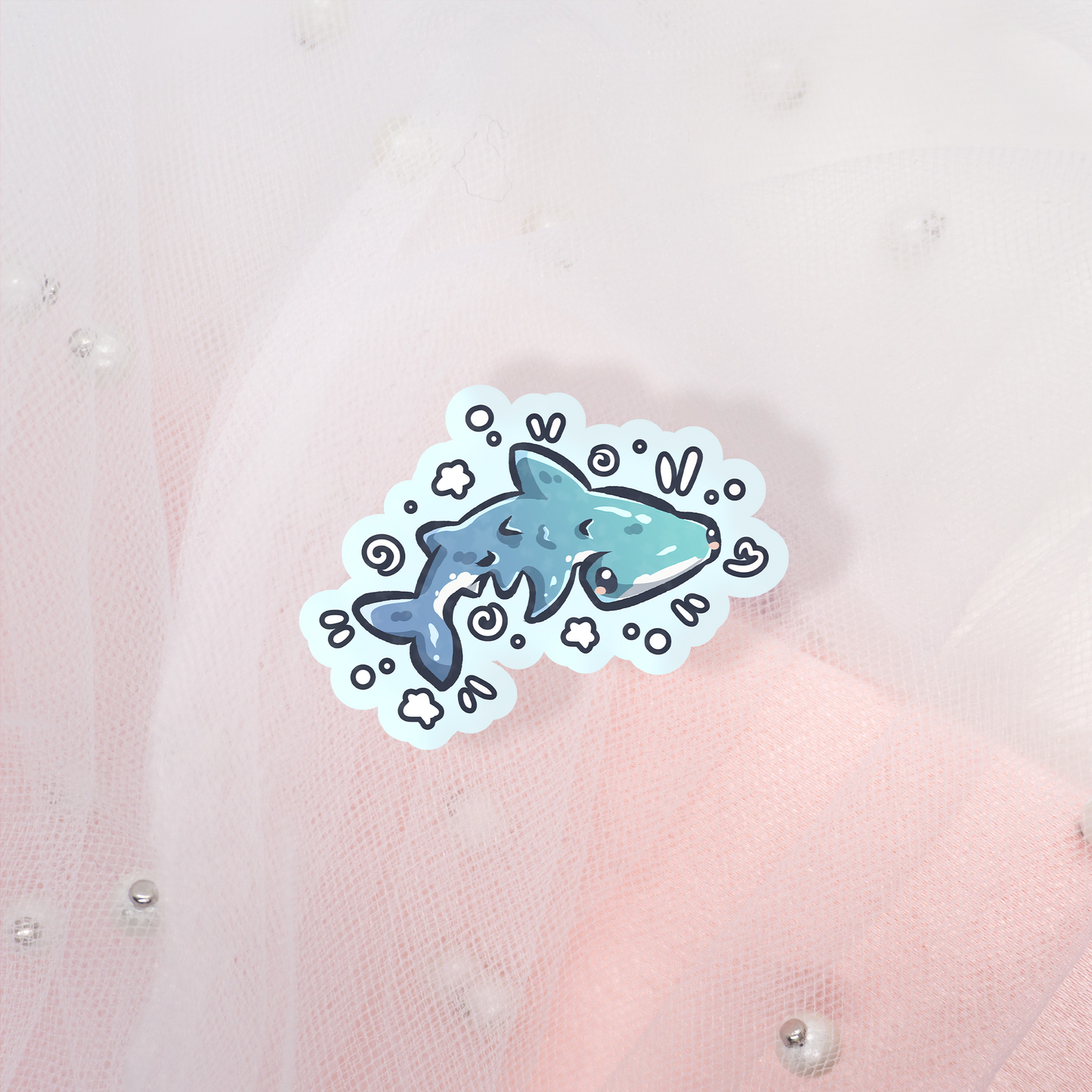 Blue Buddies Glitter Sticker Envelope