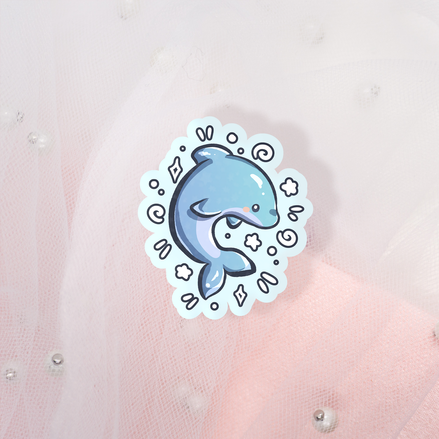 Blue Buddies Glitter Sticker Envelope