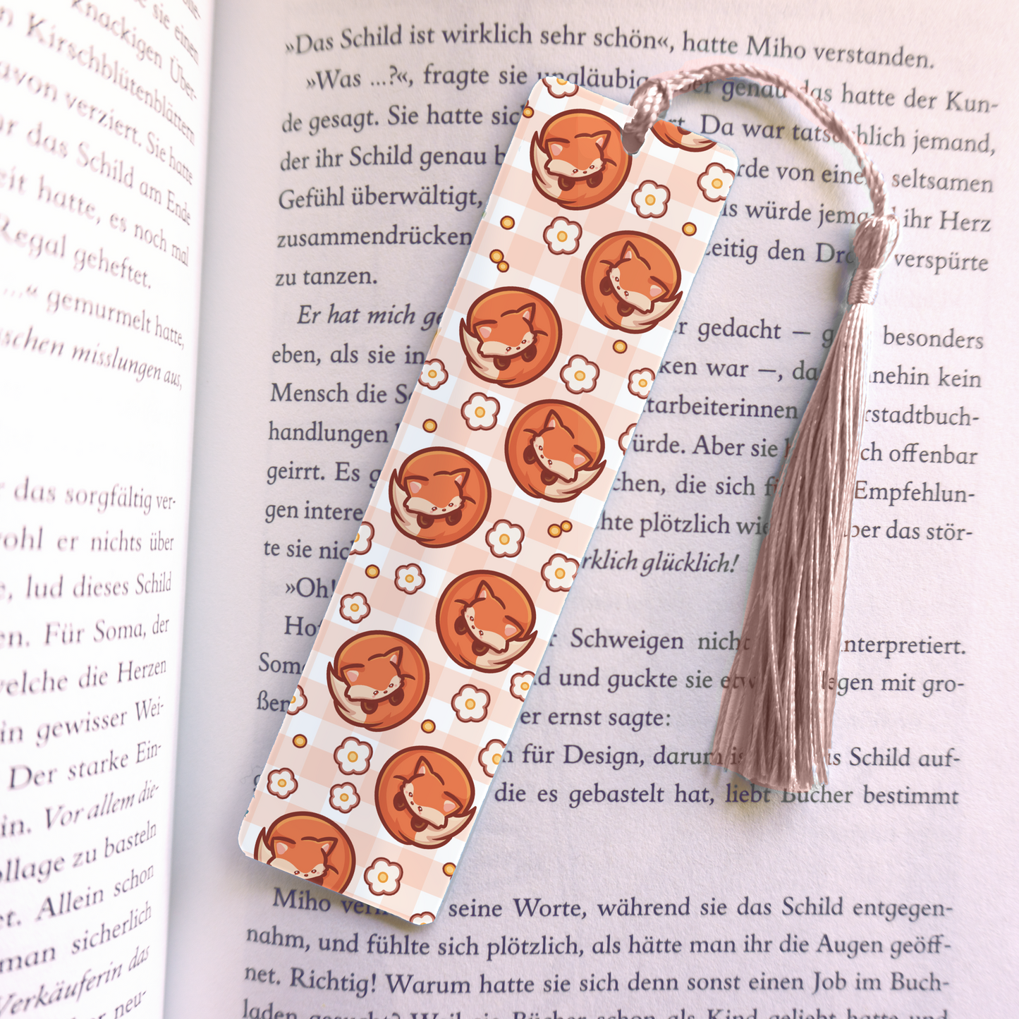 Sleeping Fox Acrylic Vinyl Bookmark