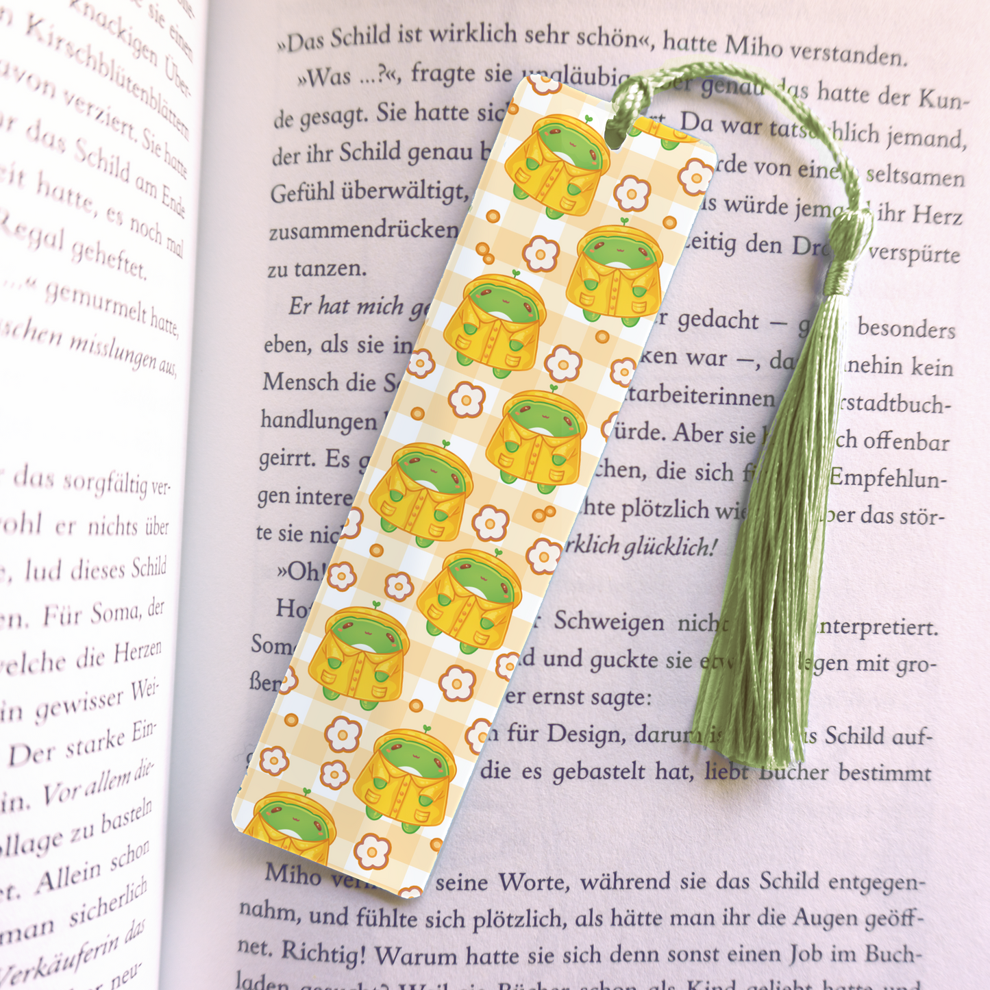 Raincoat Froggie Acrylic Vinyl Bookmark