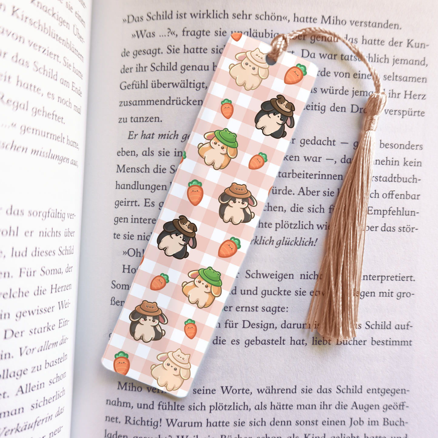 Rabbit with Hat Acrylic Vinyl Bookmark