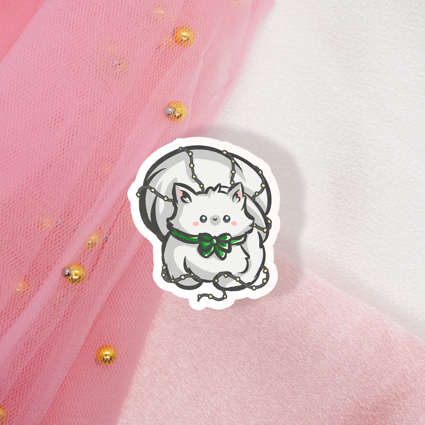 Cute Animal Sticker Christmas Cat | Christmas Cat Neko