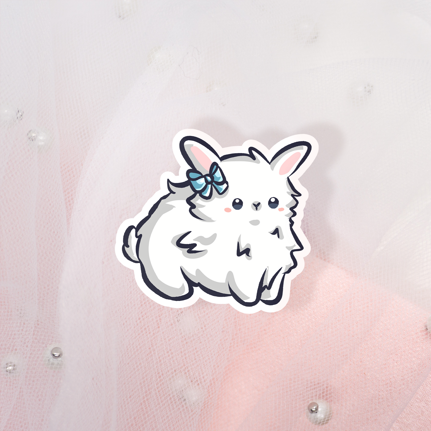 Coquette Bunnies Glitter Sticker Envelope