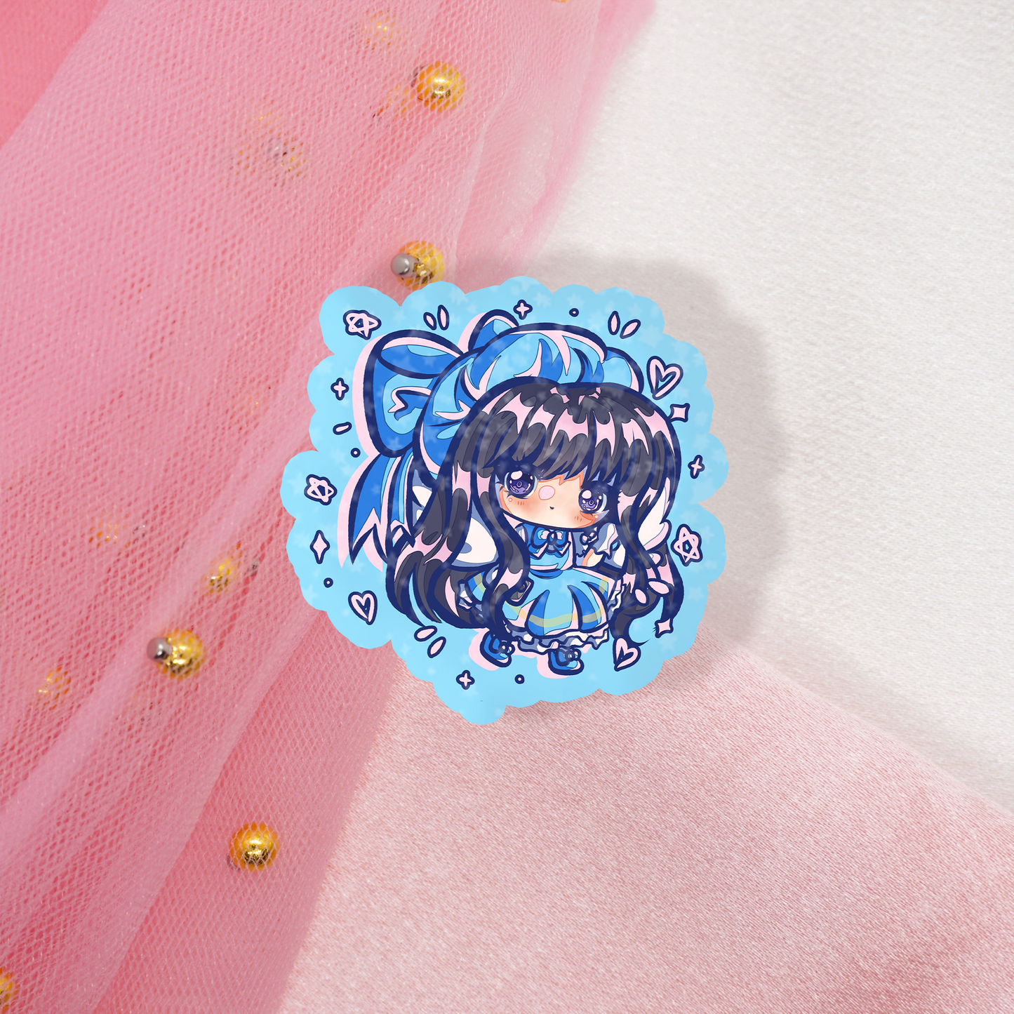 Cute Anime Holo Sticker Magical Girl Bestfriends