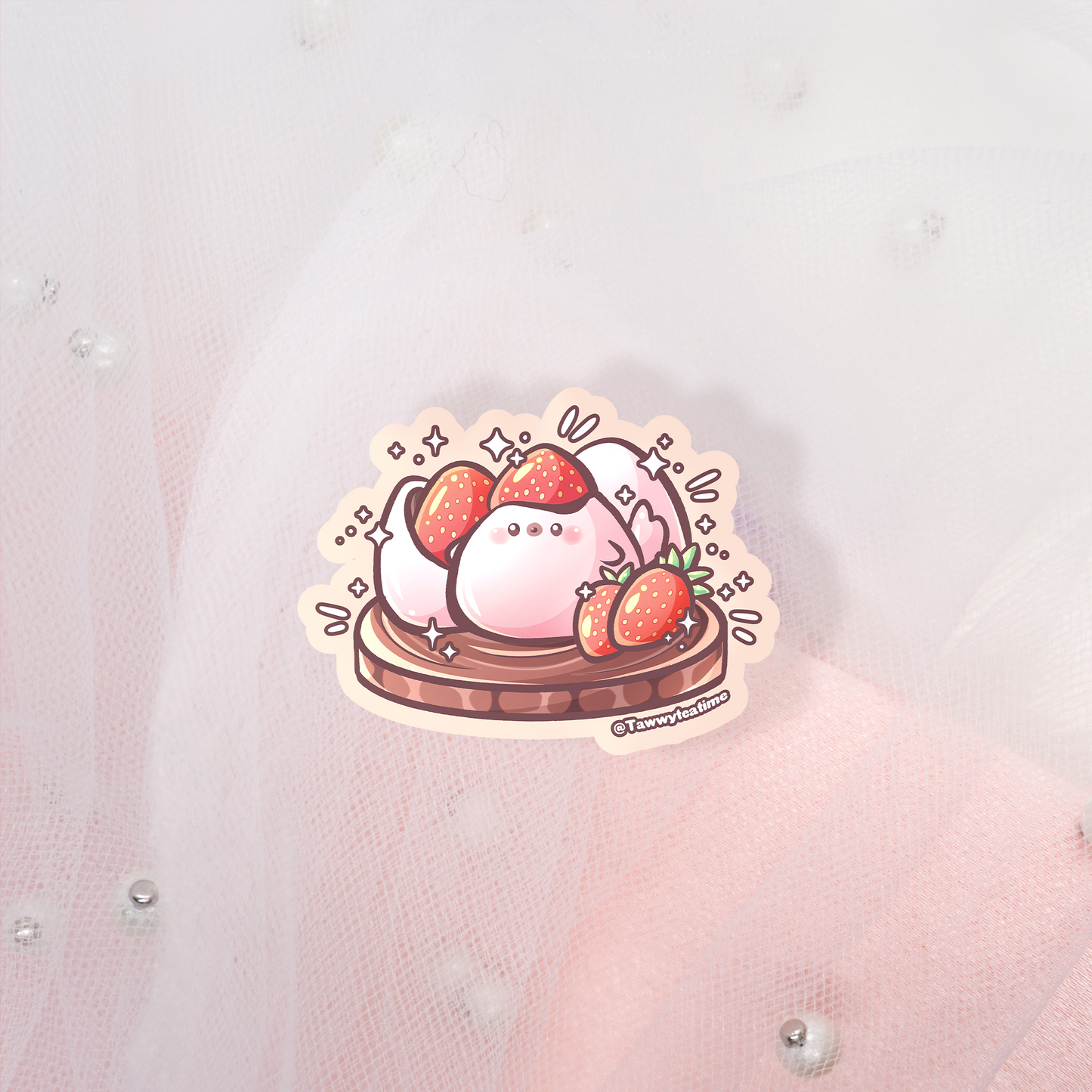 Cute Food Sticker Erdbeer Daifuku