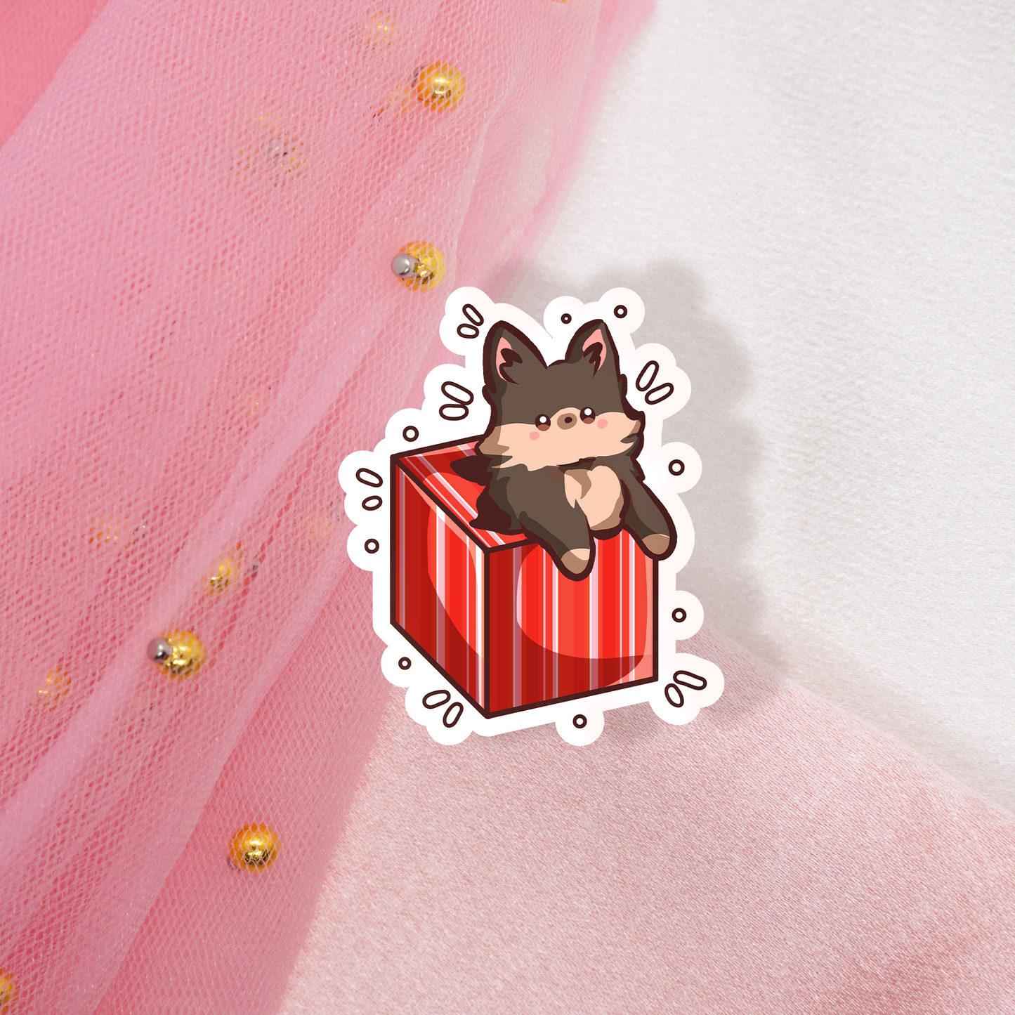 Cute Animal Sticker Weihnachts Hunde Welpen | Christmas Dog Puppy