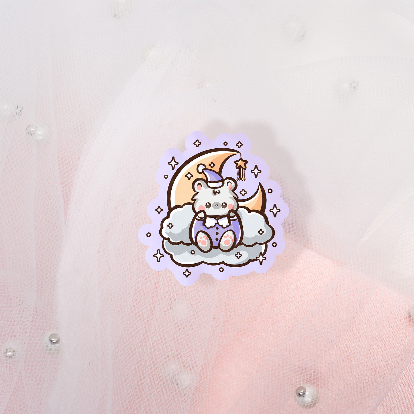 Cute Dreamy Friends Glitter Sticker Envelope
