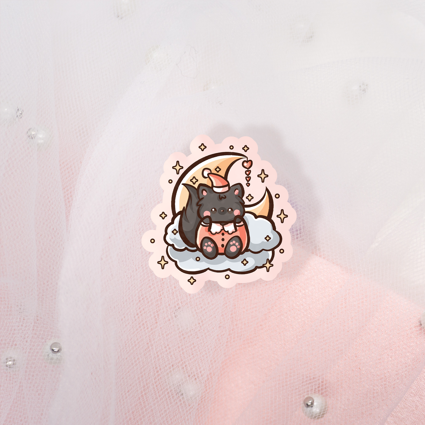 Cute Dreamy Friends Glitter Sticker Envelope
