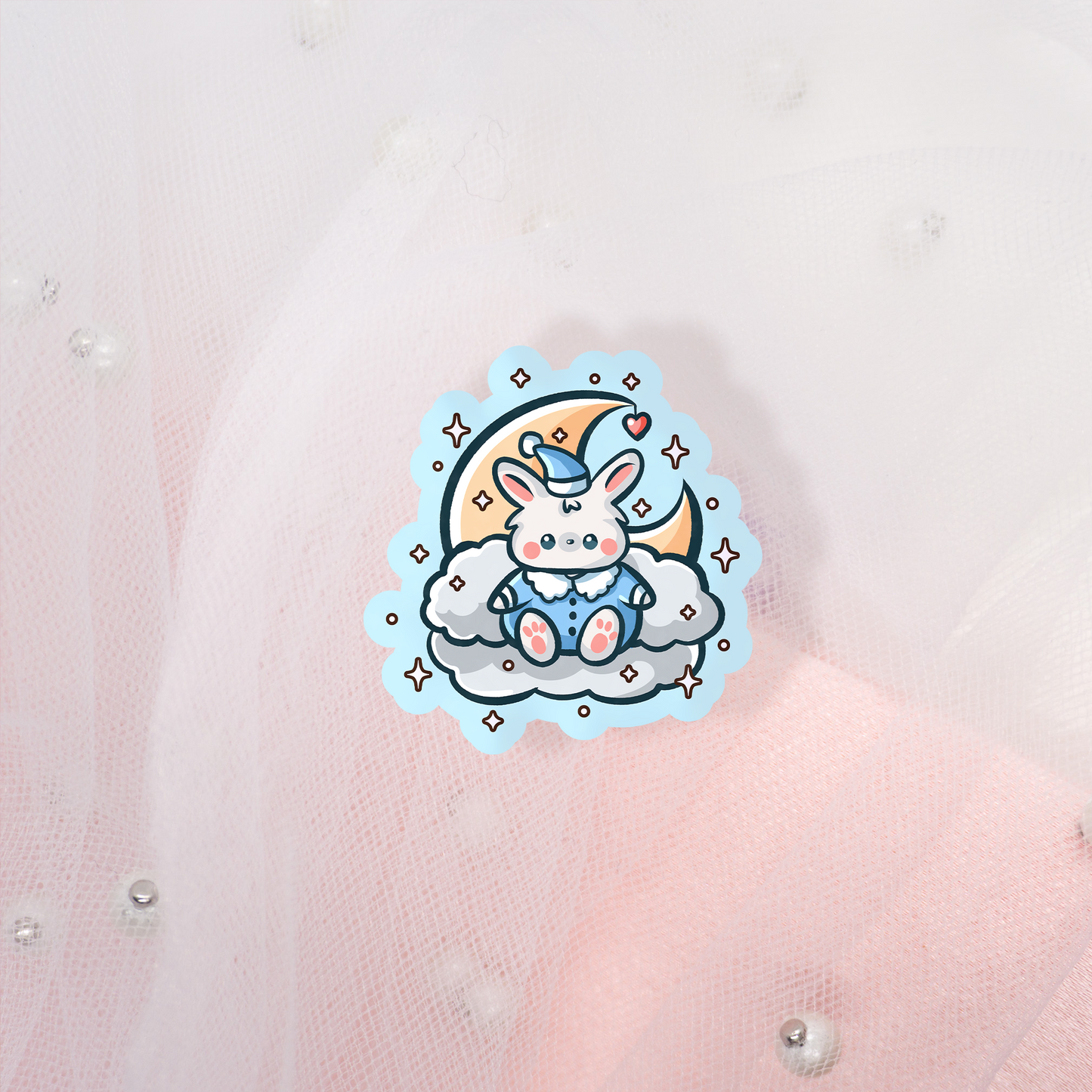 Cute Dreamy Friends Glitter Sticker Envelope