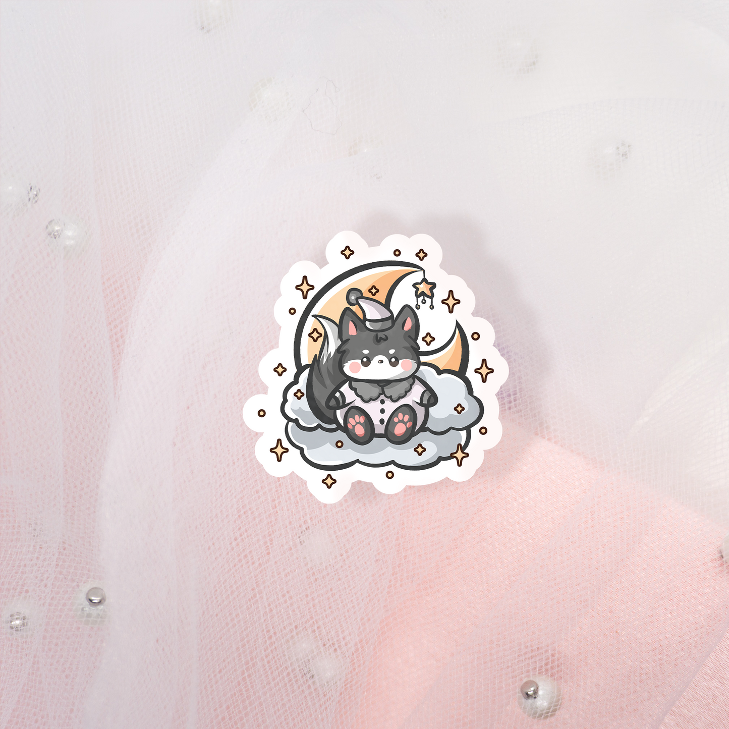Cute Dreamy Friends Glitter Sticker Envelope